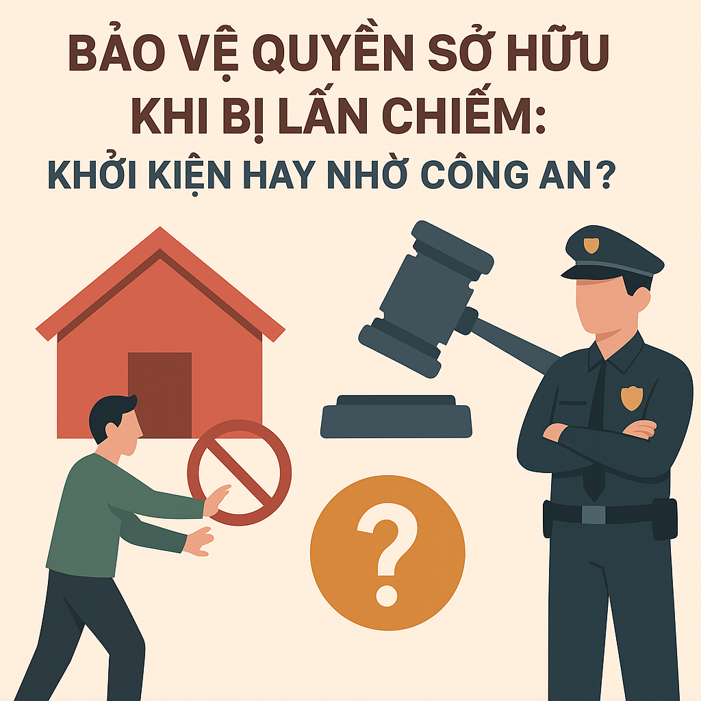 BẢO VỆ QUYỀN SỞ HỮU KHI BỊ LẤN CHIẾM: KHỞI KIỆN HAY NHỜ CÔNG AN?