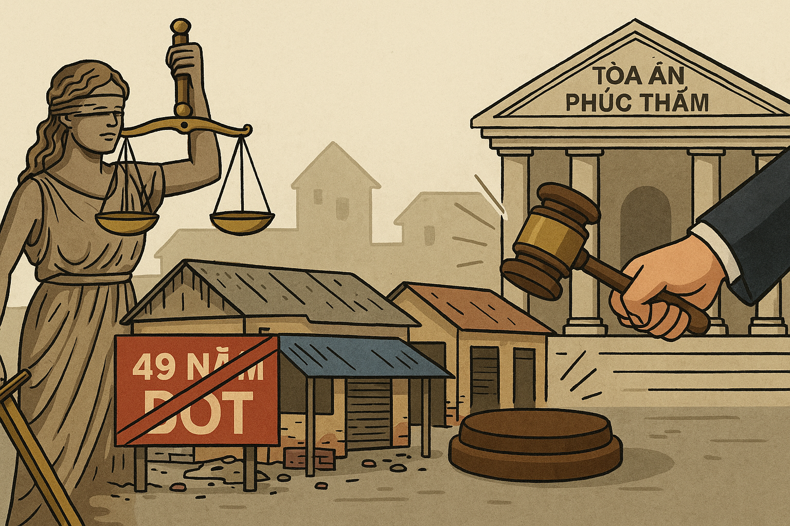 Chợ BOT 49 Năm – Sơ Thẩm Xử Lẹ, Phúc Thẩm Hủy Toàn Bộ!