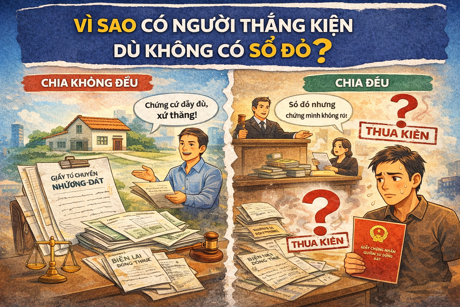 Vì sao có người thắng kiện dù không có sổ đỏ?